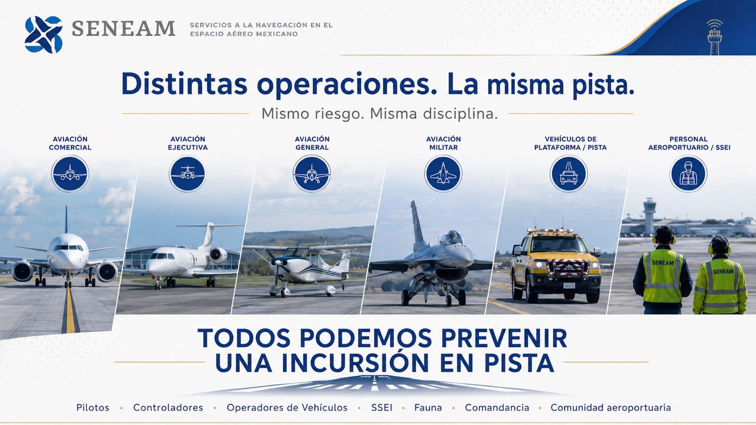 Distintas operaciones. La misma pista.